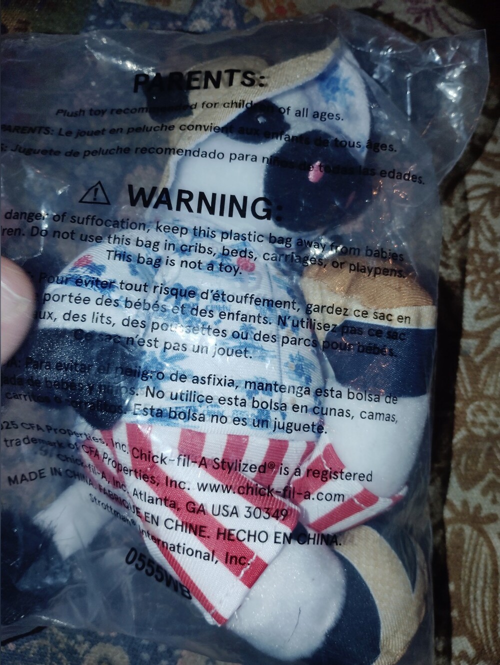 Chick-fil-A Cow Plush In Tropical Attire NIB